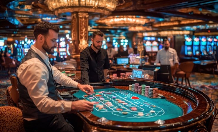 Antarmuka meja Poker Indonesia di aplikasi mobile psg138 menampilkan kartu pemain, pot, dan opsi taruhan